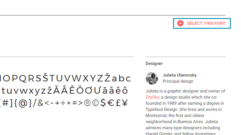 Google Fontの選択
